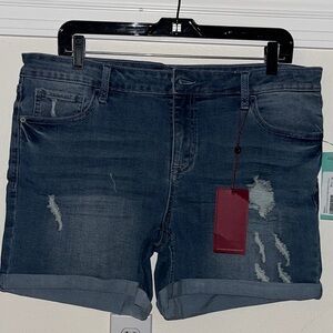 Makers of True Originals Dark Blue Jean Shorts